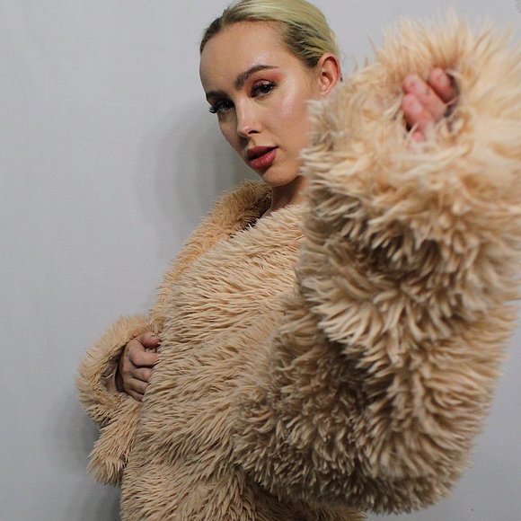 Peach Fur Jacket - Picture 2 of 6